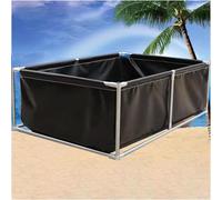 Above GroundCanvas Aquarium Pool with Drain Valve - Ideal Ornamental Pond for Koi Fish Turtles & Aquatic Life Durable & Easy to Set Up