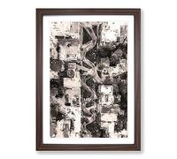 Above Lombard Street in San Francisco Framed Print | A2 Walnut Framed Wall Art | Ready to Hang | Modern Cityscape Picture | Living Room Bedroom Lounge Office