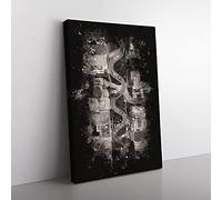 Above Lombard Street in San Francisco Paint Splash Canvas Print 30x20 Inch