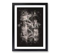 Above Lombard Street in San Francisco Paint Splash Framed Print | A2 Black Framed Wall Art | Ready to Hang | Modern Cityscape Picture | Living Room Bedroom Lounge Office