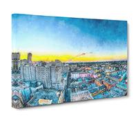 Above New Orleans In Louisiana Canvas Print | Gallery Wrapped 30mm Frame Wall Art | 24x16 inches | Ready to Hang | Modern Picture | Living Room Bedroom Lounge Office