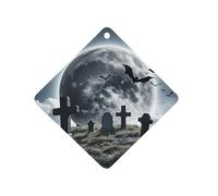 Above The Cemetery Car Air Freshener Hanging, Long Lasting Scented Car Aromatherapy Tablets, Rhombus Fragrance Scented Cards for Vehicles, Bedroom, Wardrobe Gray-style