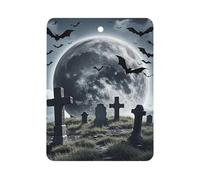 Above The Cemetery Car Air Freshener Hanging, Long Lasting Scented Car Aromatherapy Tablets, Square Fragrance Scented Cards for Vehicles, Bedroom, Wardrobe Black-style