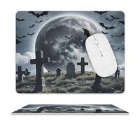 Above The Cemetery Mouse Pad Ultra Thin, Leather Mousepad with Waterproof Smooth Surface, Anti Slip Mouse Pad for Gaming, Office & Home, 10 X 8 Inch