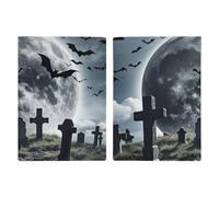 Above The Cemetery Passport Holder with Card And Ticket Slot, PU Leather Passport Case Easy Access, Travel Essentials Document Organizer Waterproof Travel Wallet for Men Women