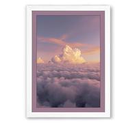 Above the Clouds Minimalist Framed Wall Art Print A2 (59.4×42cm) White, Wall Decor for Living Room, Bedroom, Office & Home, Ready to Hang, Art Gift