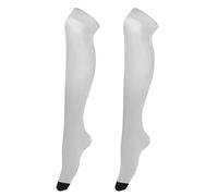above the Knee Socks Cute Thigh Highs Stockings for Women Silver Funny High Socks Extra Long, Silver, Medium
