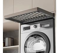 Above Washing Machine Drying Rack Aluminium Alloy Hidden Pull Out Trousers Rack Drawer, Extendable Pants Rack Space Saving Organizer for Wardrobe, Length Adjustable