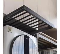 Above Washing Machine Drying Rack, Extendable Pull-Out Trouser Rack, Multi-Functional Hidden Clothes Organizer, Space-Saving Design for Wardrobe, Fits 44cm Width