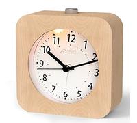 aboveClock Battery Powered Silent Alarm Clock with Snooze Function/Night Light - Bedside Clock with Non-Ticking Motion, Requires 1 AA Battery