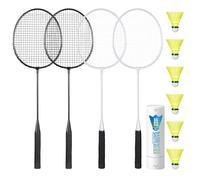 AboveGenius Badminton Rackets Set of 4 with 6 Shuttlecocks