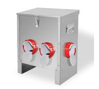 AboveMoon Automatic Poultry Chicken Feeder No Waste Metal Large Capacity 30 lbs Feeders for Chickens Ducks, Geese Bantams Pheasants Coop Weatherproof (6-Port)