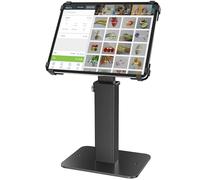 AboveTEK Anti-Theft iPad Kiosk Stand, 360 Rotation & Adj. Height 8.3"-13.4", Heavy-Duty Steel & Aluminum, Fits 9.7"-13" Tablets, Security Retail POS Tablet Stand for Business & Commercial Use-Black