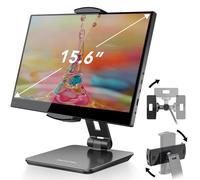 AboveTEK Business Kiosk Aluminum Tablet Stand, 360° Swivel Tablet & Phone Holders for Any 4-14" Display Tablets or Cell Phones, Professional & Sturdy for Store POS Office Showroom (Grey)
