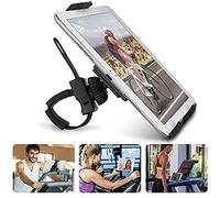 AboveTEK Cycling Bike iPad/Phone Holder Tablet Mount for Gym Handlebar, Portable 360° Swivel Stand for 3.5-12" Tablets/Cell Phones