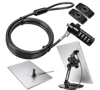 AboveTEK iPad Lock Security Cable w/Adhesive Plates, Keyless 4 Digit Combination Tablet Lock Kit, Anti-Theft Hardware Locking Cable for iPhone Cell Phone MacBook Laptop in Showroom Retail Stores