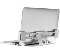 AboveTEK Laptop Locking Station, Premium Aluminum MacBook Security Lock with High-Security Copper Cylinder, Anti-Theft Computer Lock for All 11"-17" No-Slot Notebooks, Non-Slip Base for Public Spaces