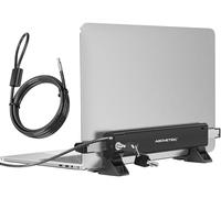 AboveTEK Laptop Security Locks with 2m Keyed Cable - Anti-Theft Locking Station, Adjustable Width 28.2-39.8cm, Desktop Fixed or Portable Mounting Option, Fits 12"-16" MacBook/Notebooks