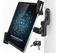AboveTEK Tablet Wall Mount Holder, 360° Rotation iPad Wall Mount with Anti-Theft Lock & Key, Fits 7.9"-14.6" Tablets, Premium Steel & Zinc Alloy Secure Wall Mounted Tablet Holder