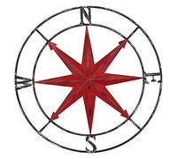 aboxoo Round Metal Compass Decorative Compass Metal Wall Art Hanging Wall Sculpture 22.8 Inch Diameter Farmhouse Decor Indoor or Outdoor Sign