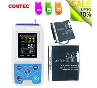 ABPM50 Ambulatory Blood Pressure Monitor 24 Hours NIBP Recorder+Software+2 Cuffs