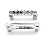 ABR-1 Tune-O-Matic Electric Guitar Bridge for Epiphone Les Paul LP SG Style Electric Guitar - 12 String Saddle System with Plating and Intonation Adjustments (Chrome)