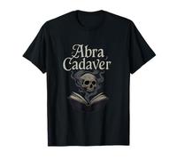 Abra Cadaver Enchanted Skull Smoke Spellbook T-Shirt