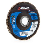 Abracs Abfz125B060 Zirconium Flap Disc With Dpc Centre 125Mm X 22.23Mm 60 Grit