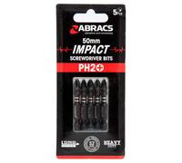 Abracs Iph25005 Ph2 Impact Screwdriver Bits 50Mm (Pack Of 5)