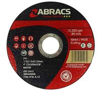 ABRACS Proflex Angle Grinder 4 1/2" 115Mm Extra Thin Cutting Slitting Disc X 100Pcs Bulk Deal