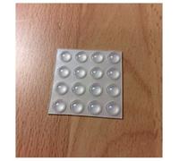 16pk Soft Close Clear Bumper Stops Self Adhesive Pads Coaster Feet 6.4x1.9mm Domed Buffer