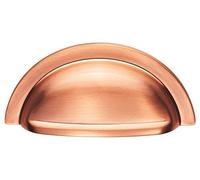 Abrafix Henrietta Satin Copper Finish 76mm Hole Centres Kitchen Cup Handles