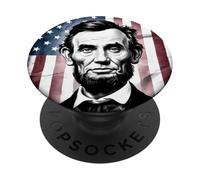 Abraham Abe Lincoln July 4th Holiday USA President Patriot PopSockets Adhesive PopGrip