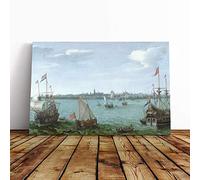 Abraham Adam Willaerts Painting Canvas Print | Gallery Wrapped 30mm Frame Wall Art | 24x16 inches | Ready to Hang | Modern Picture | Living Room Bedroom Lounge Office