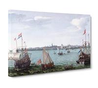 Abraham Adam Willaerts Painting Canvas Print | Gallery Wrapped 30mm Frame Wall Art | 30x20 inches | Ready to Hang | Modern Picture | Living Room Bedroom Lounge Office