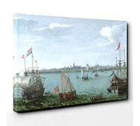 Abraham Adam Willaerts Painting Canvas Print | Gallery Wrapped 30mm Frame Wall Art | 30x20 inches | Ready to Hang | Modern Picture | Living Room Bedroom Lounge Office