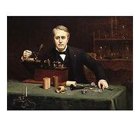 Abraham Archibald Anderson Thomas Alva Edison Art Print Canvas Premium Wall Decor Poster Mural