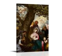 Abraham Bloemaert Paintings Wall Art Poster Prints The Flight Into Egypt Art Canvas Painting Decor Wall Print Photo Home Modern Decoratives Frame 24x36inch(60x90cm)
