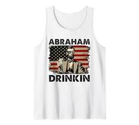 Abraham Drinkin 4th Of July Funny Abe Lincoln Tank Top