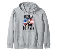 Abraham Drinkin 4th Of July Funny Abe Lincoln Zip Hoodie