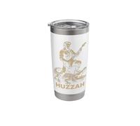 Abraham Funny Abe Lincoln Playing Guitar Alligator Huzzah Stainless Steel Insulated Tumbler