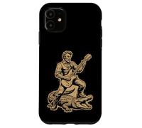 Abraham Funny Abe Lincoln playing guitar Crocodile Case for iPhone 11