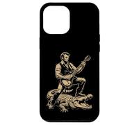 Abraham Funny Abe Lincoln playing guitar Crocodile Case for iPhone 12 Pro Max