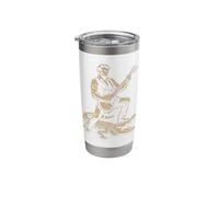 Abraham Funny Abe Lincoln Playing Guitar Crocodile Stainless Steel Insulated Tumbler