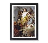 Abraham Hondius Angels Classic Painting Framed Print | A2 Black Framed Wall Art | Ready to Hang | Classic Historical Picture | Living Room Bedroom Lounge Office