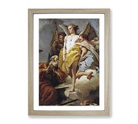 Abraham Hondius Angels Classic Painting Framed Print | A2 Oak Framed Wall Art | Ready to Hang | Classic Historical Picture | Living Room Bedroom Lounge Office