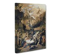 Abraham Hondius The Adoration Of The Shepherds Canvas Print | Gallery Wrapped 30mm Frame Wall Art | 20x14 inches | Ready to Hang | Classic Picture | Living Room Bedroom Lounge Office