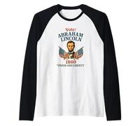 Abraham Lincoln 1860 Campaign Vintage Political Raglan Baseball Tee
