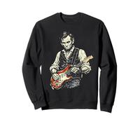 Abraham Lincoln Abe Guitar Retro Vintage Print Sweatshirt