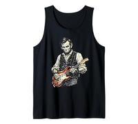 Abraham Lincoln Abe Guitar Retro Vintage Print Tank Top